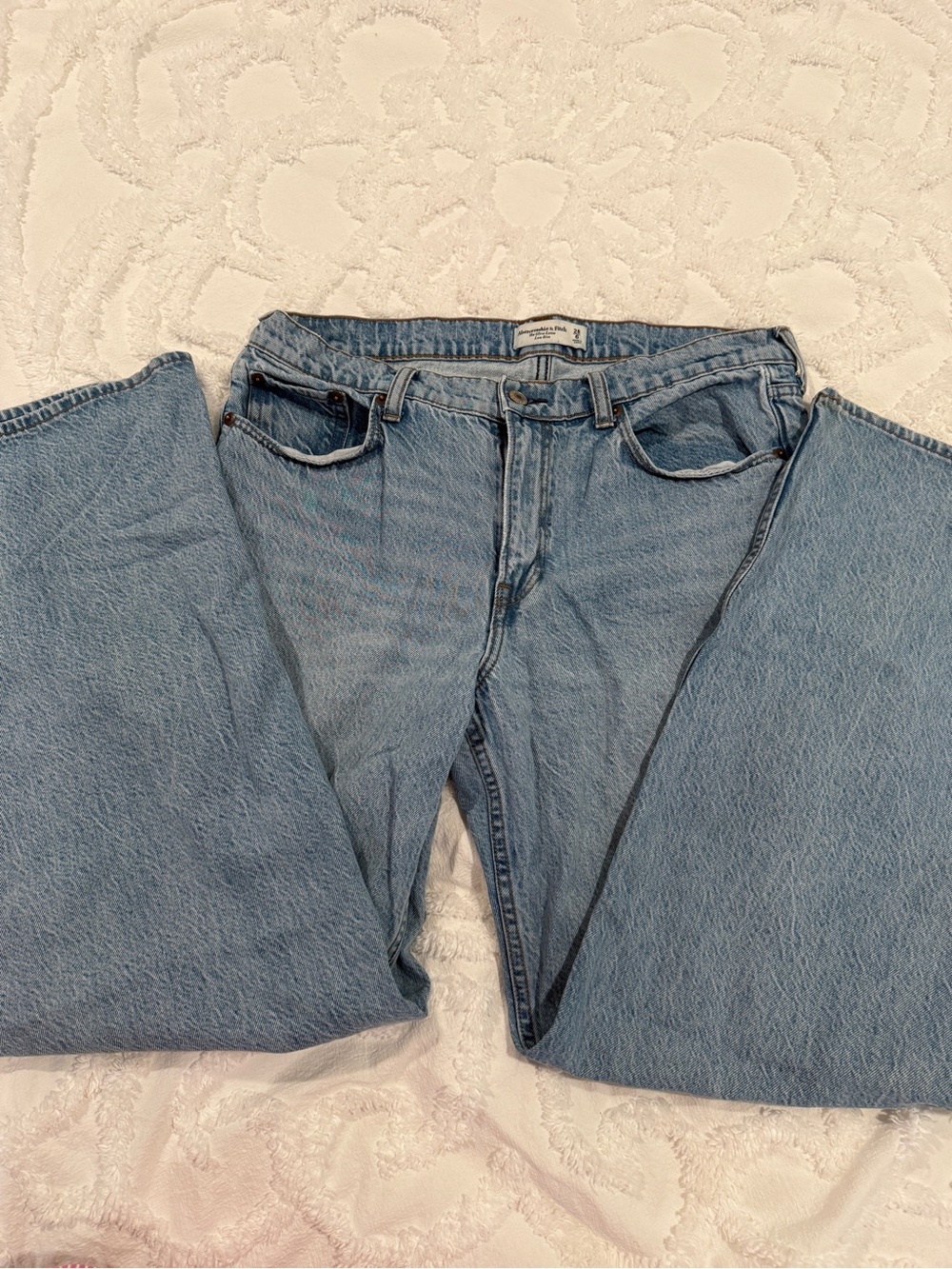 Abercrombie & Fitch Light Blue Wide Leg Jeans